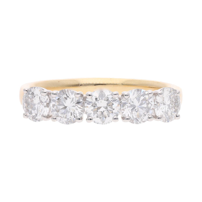18ct Gold and Diamond Five Stone Ring