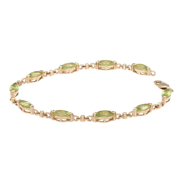 9ct Gold and Peridot Bracelet