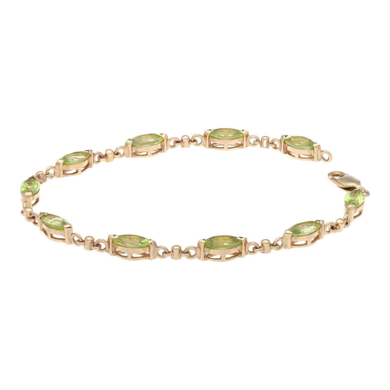 9ct Gold and Peridot Bracelet
