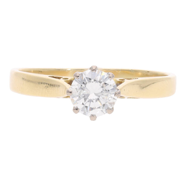 A Single Diamond Solitaire Ring