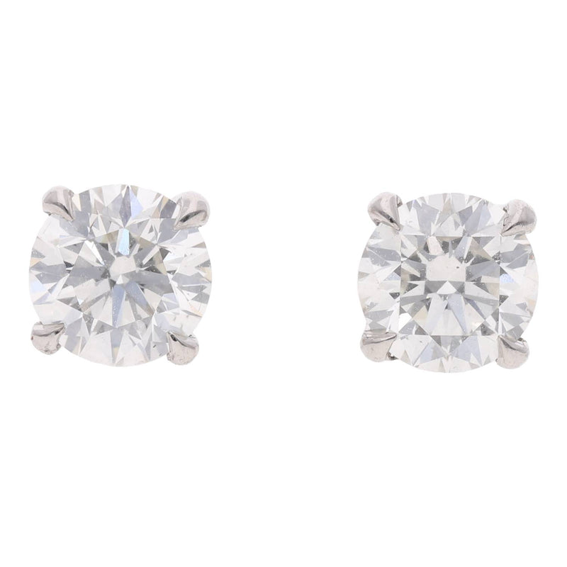 Platinum and Diamond Stud Earrings