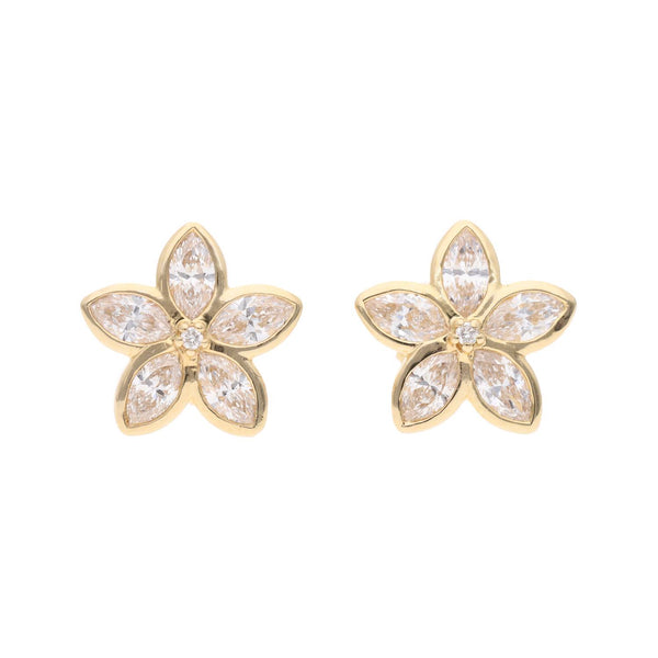 18ct Gold and Diamond Flower Earrings