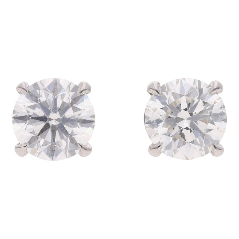 Platinum and Diamond Stud Earrings