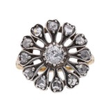 Victorian 18ct Gold and Diamond Cluster Ring