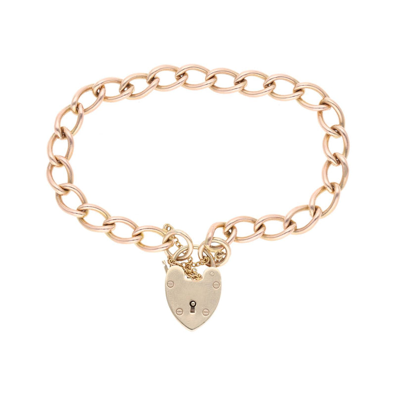 9ct Curb Bracelet with Padlock