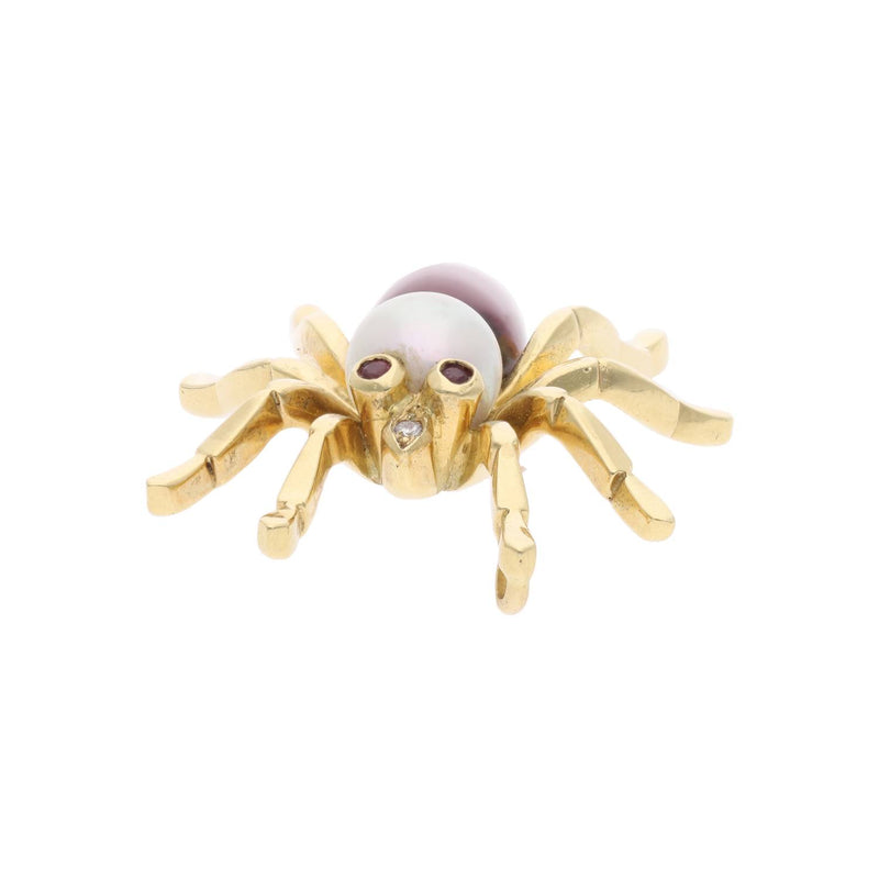 18ct Multi-Gem Spider Pendant