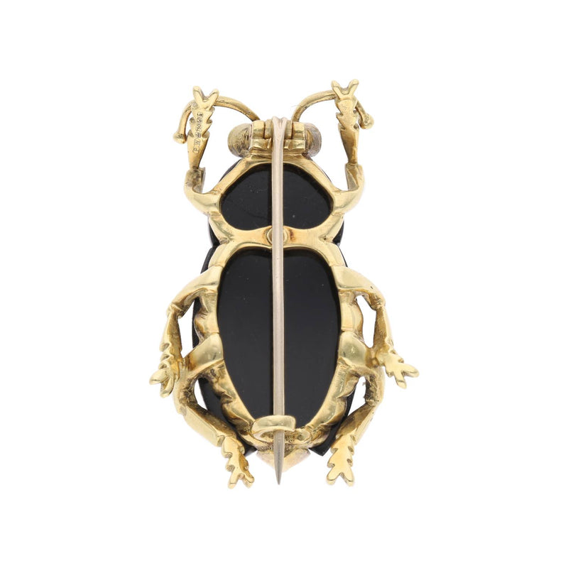 18ct Multi Gem Beetle Brooch