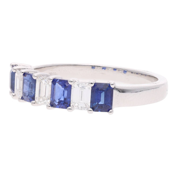 18ct White Gold Sapphire and Diamond Ring