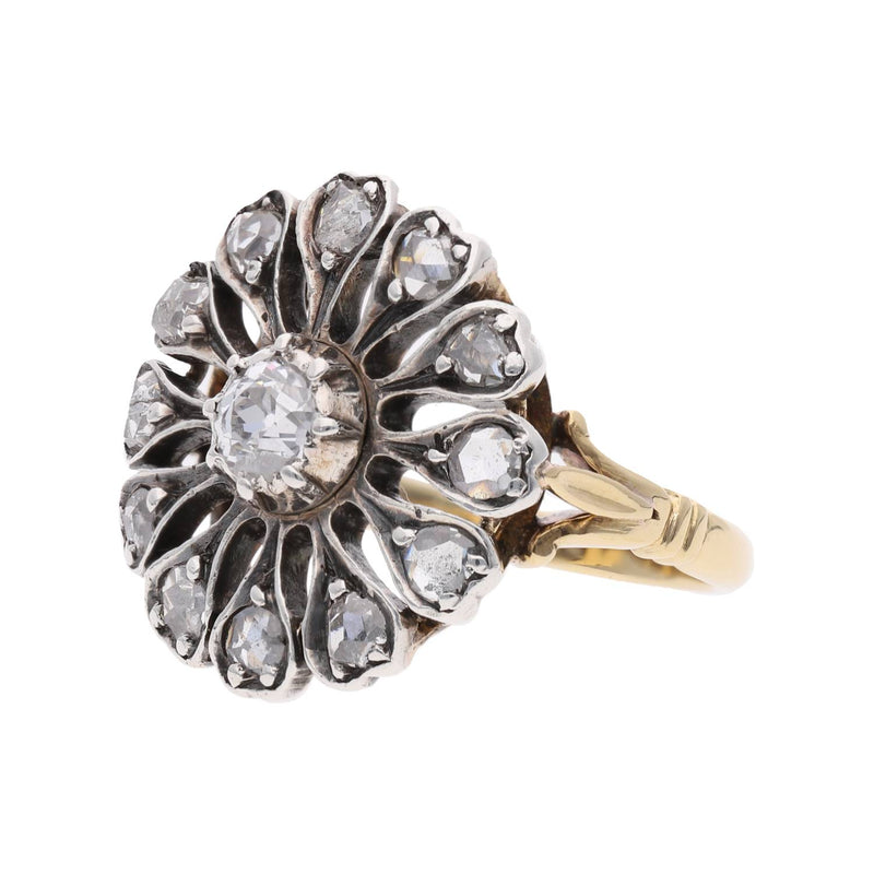 Victorian 18ct Gold and Diamond Cluster Ring