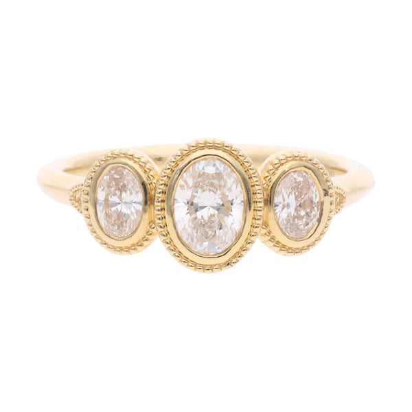 18ct Gold and Diamond Three Stone Ring