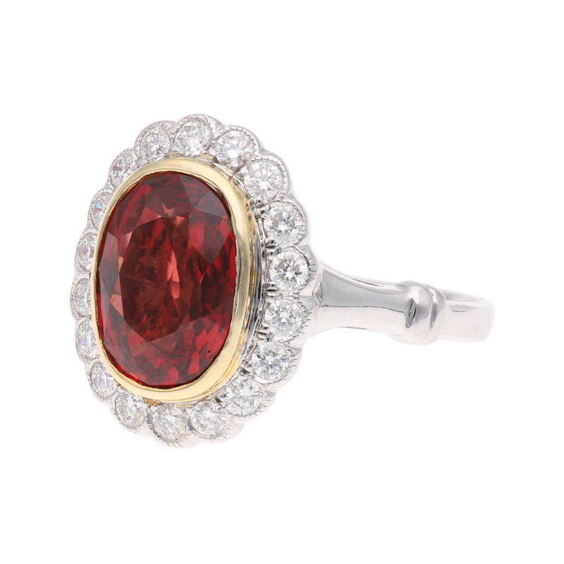 18ct Spinel and Diamond Cluster Ring