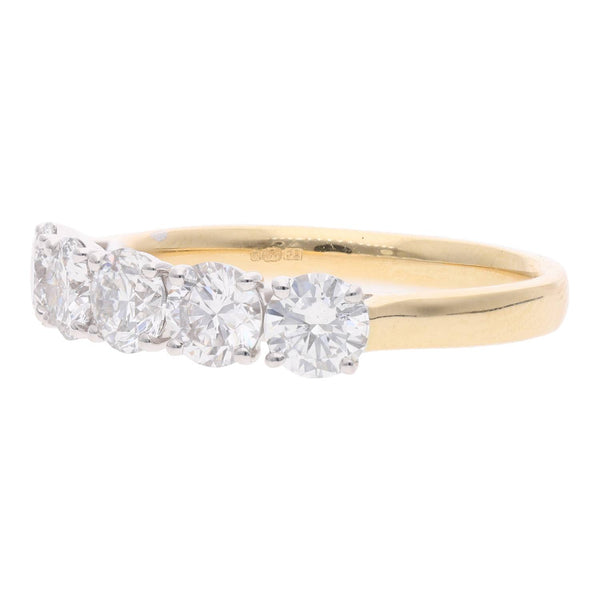18ct Gold and Diamond Five Stone Ring