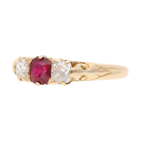 18ct Burmese Ruby and Diamond Ring