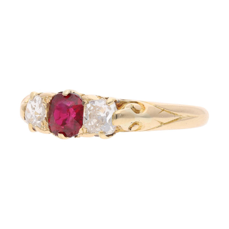 18ct Burmese Ruby and Diamond Ring