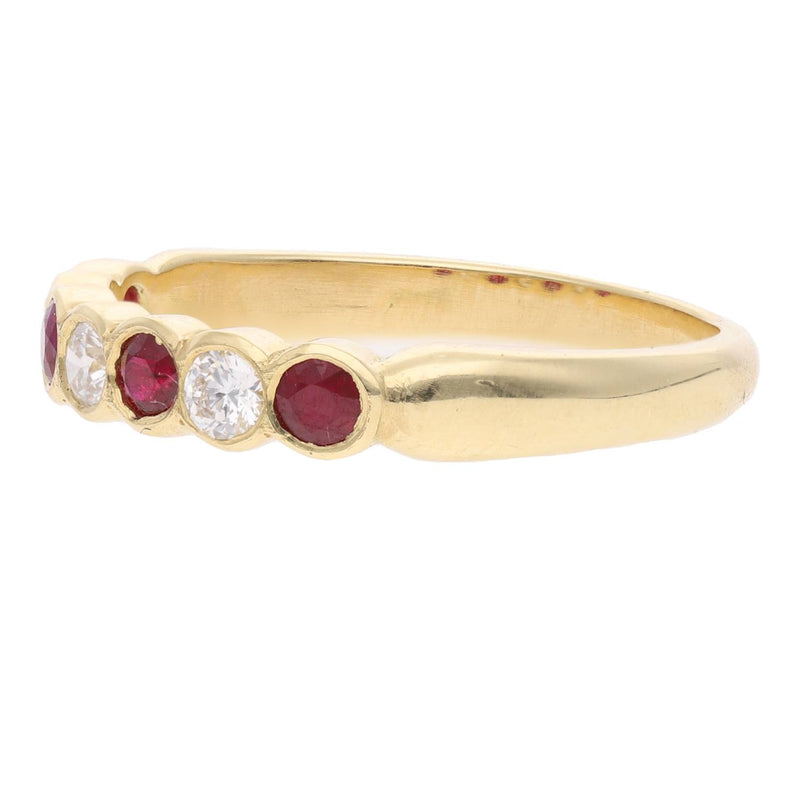 18ct Gold Ruby and Diamond Ring
