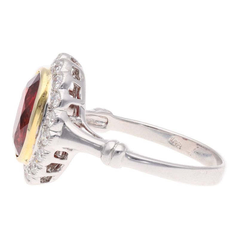 18ct Spinel and Diamond Cluster Ring