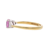 18ct Gold Pink Sapphire and Diamond Ring