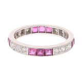Platinum Ruby and Diamond Eternity Ring