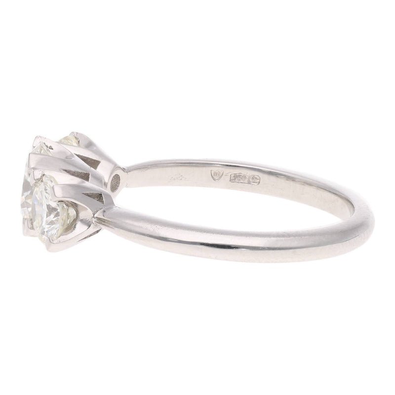 Platinum and Diamond Three Stone Ring