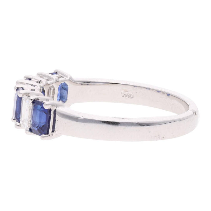 18ct White Gold Sapphire and Diamond Ring