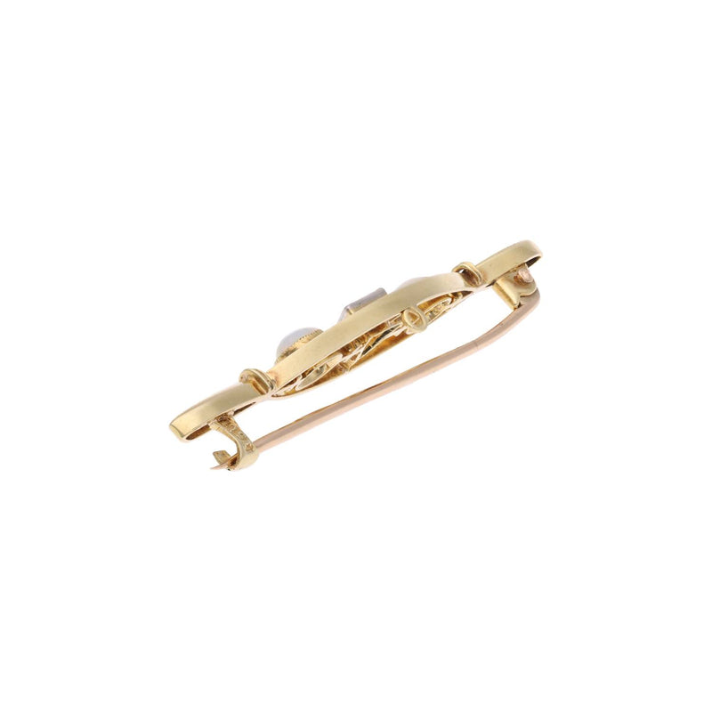 15ct Opal and Diamond Brooch