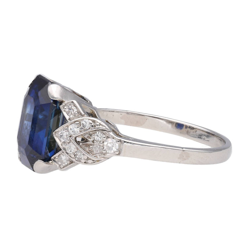 18ct White Gold Sapphire and Diamond Ring