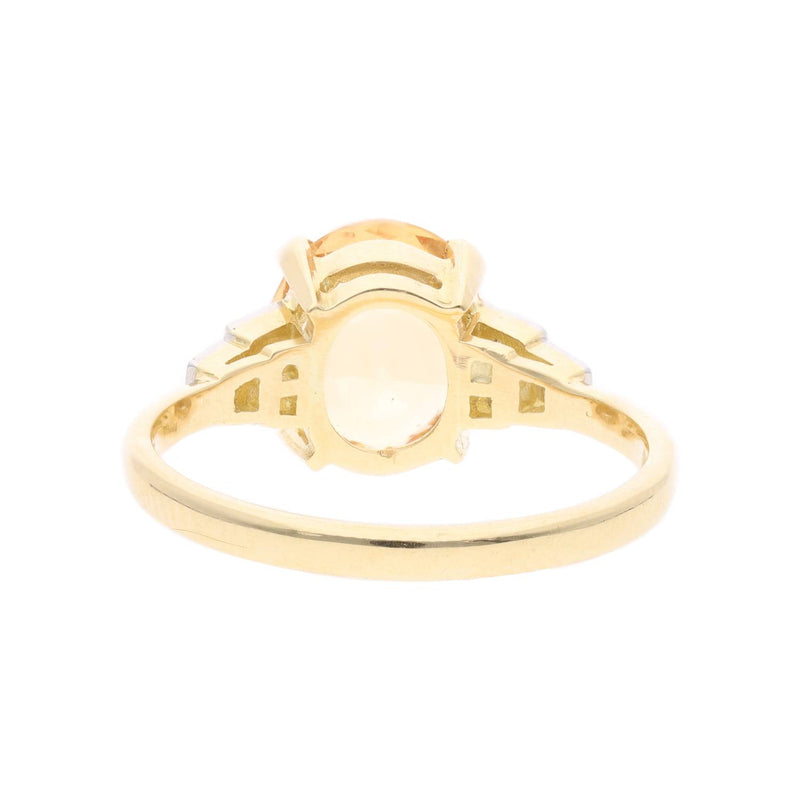 18ct Gold Topaz and Diamond Ring