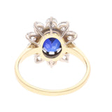 18ct Gold Sapphire and Diamond Cluster Ring