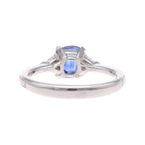 Platinum Sapphire and Diamond Ring