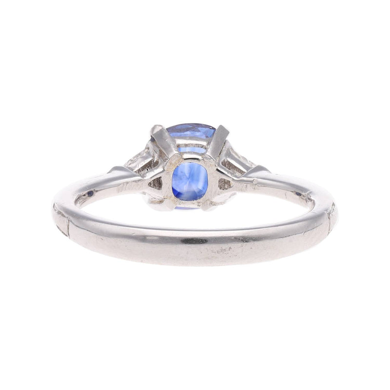 Platinum Sapphire and Diamond Ring