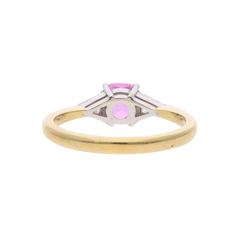 18ct Gold Pink Sapphire and Diamond Ring