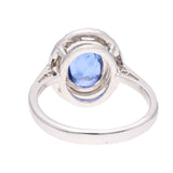 18ct White Gold Sapphire and Diamond Cluster Ring