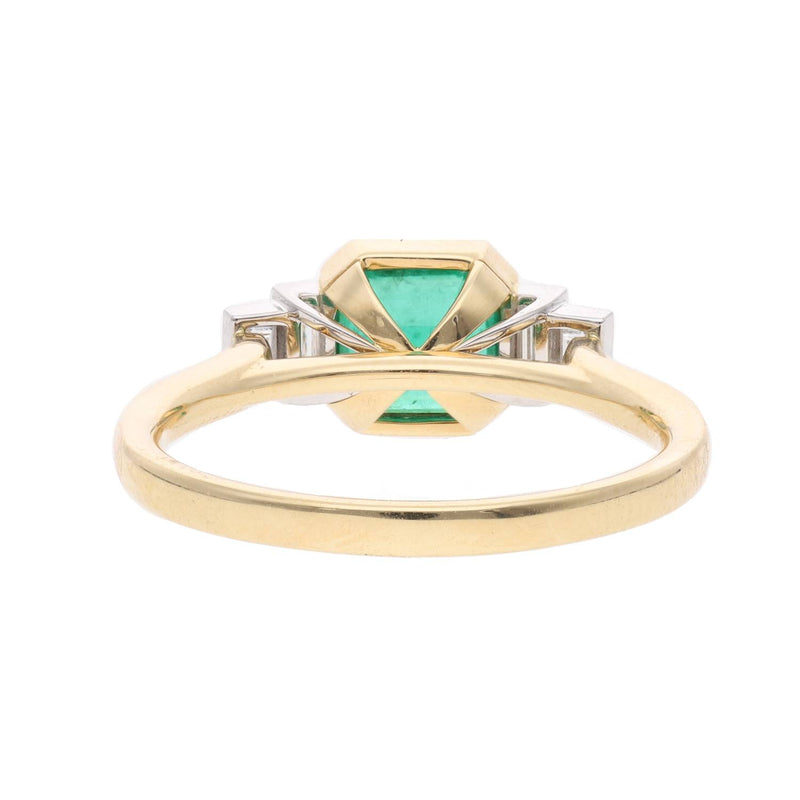 18ct Gold Emerald and Diamond Ring