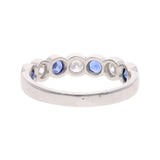 PLatinum Sapphire Diamond Half Eternity Ring