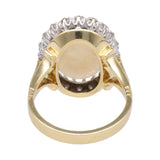 18ct Gold Opal and Diamond Cluster Ring