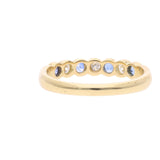 18ct Gold Sapphire and Diamond Half Eternity Ring