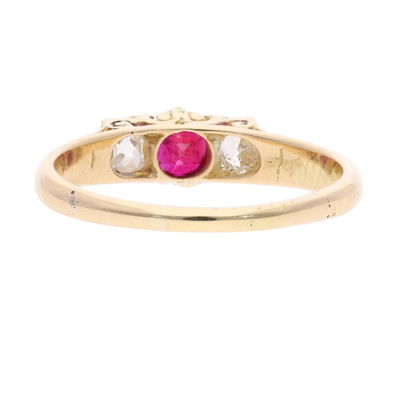 18ct Burmese Ruby and Diamond Ring