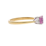 18ct Gold Pink Sapphire and Diamond Ring