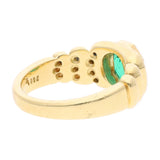 18ct Gold Emerald and Diamond Ring