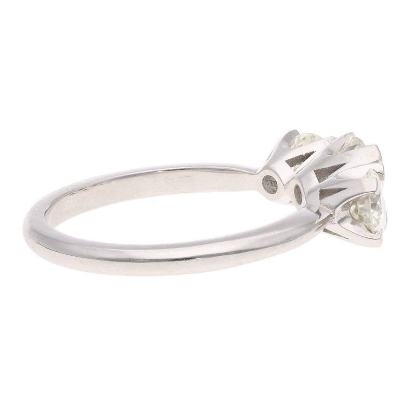 Platinum and Diamond Three Stone Ring
