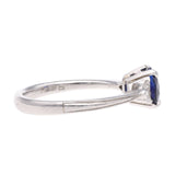 Platinum Sapphire and Diamond Ring