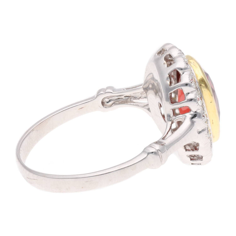 18ct Spinel and Diamond Cluster Ring