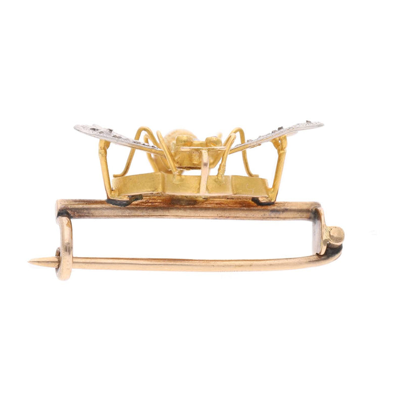Yellow Gold Multi-Gem Insect Brooch