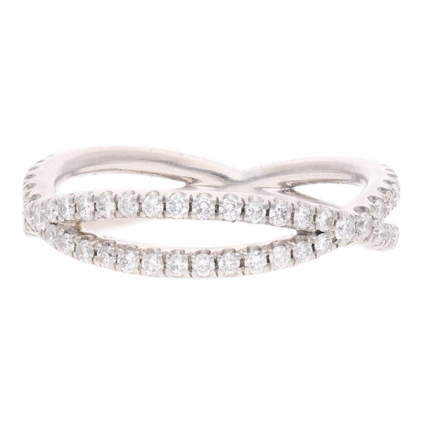 Platinum and Diamond Crossover Eternity Ring
