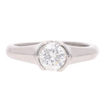 Platinum and Diamond Single Stone Ring