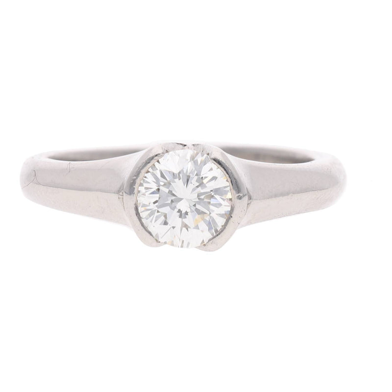 Platinum and Diamond Single Stone Ring