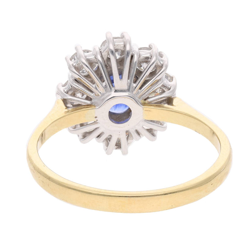 18ct Sapphire and Diamond Cluster Ring