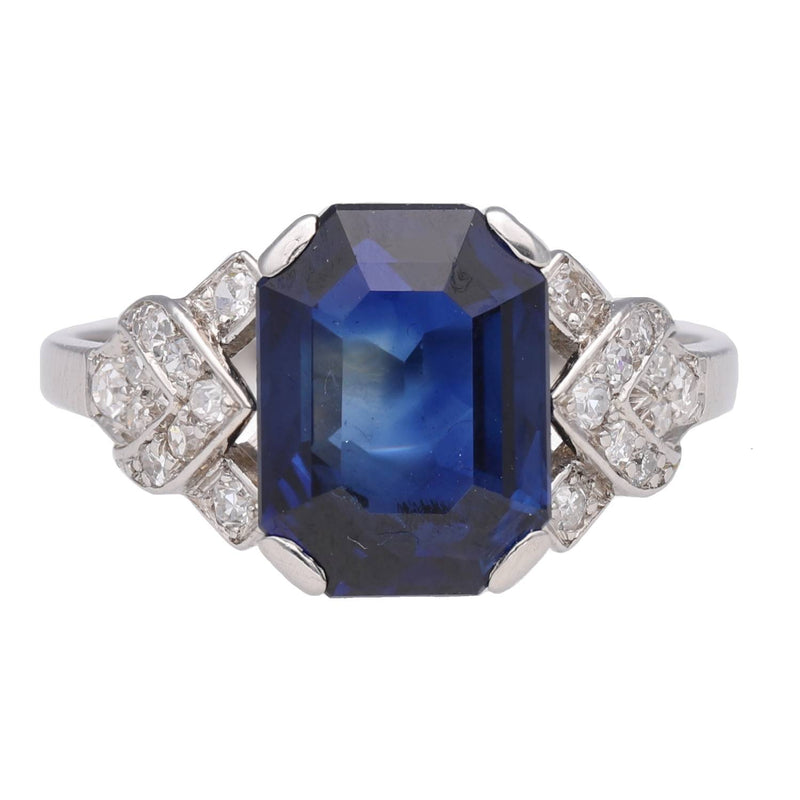 18ct White Gold Sapphire and Diamond Ring