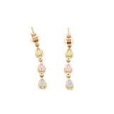9ct Gold Yellow, Pink and Blue Sapphire Earrings