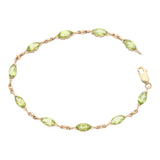 9ct Gold and Peridot Bracelet